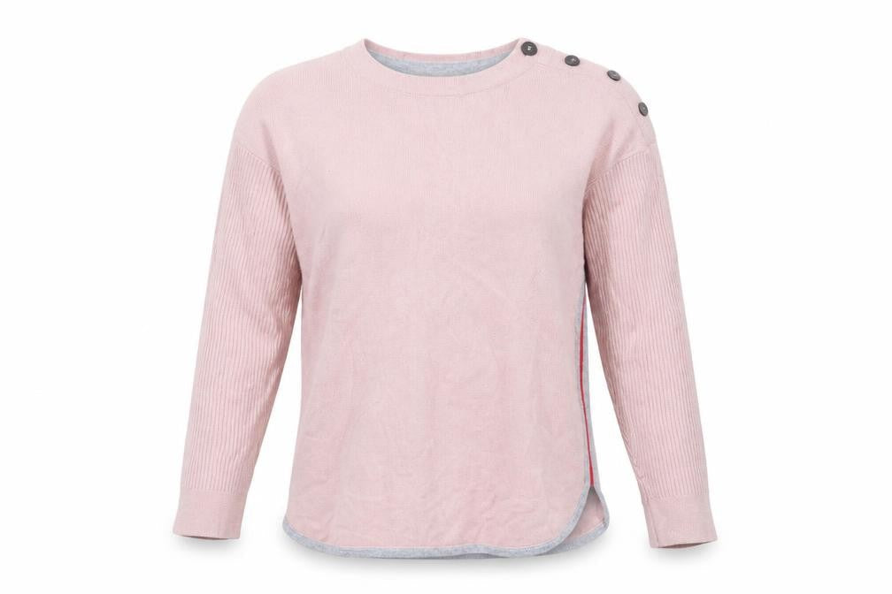 White Stuff Women’s Pink Cotton Wool Pullover Jumper Size 10