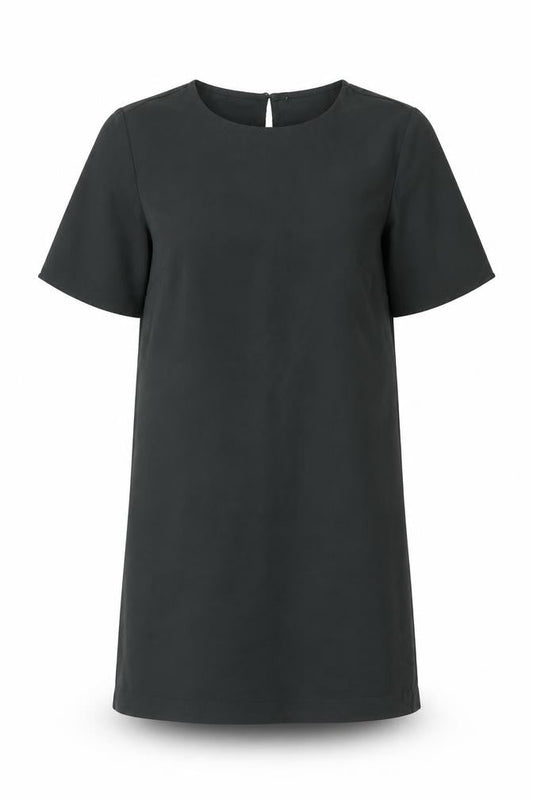 H&M Women's Green Shift Dress - Size 8, Short Sleeve