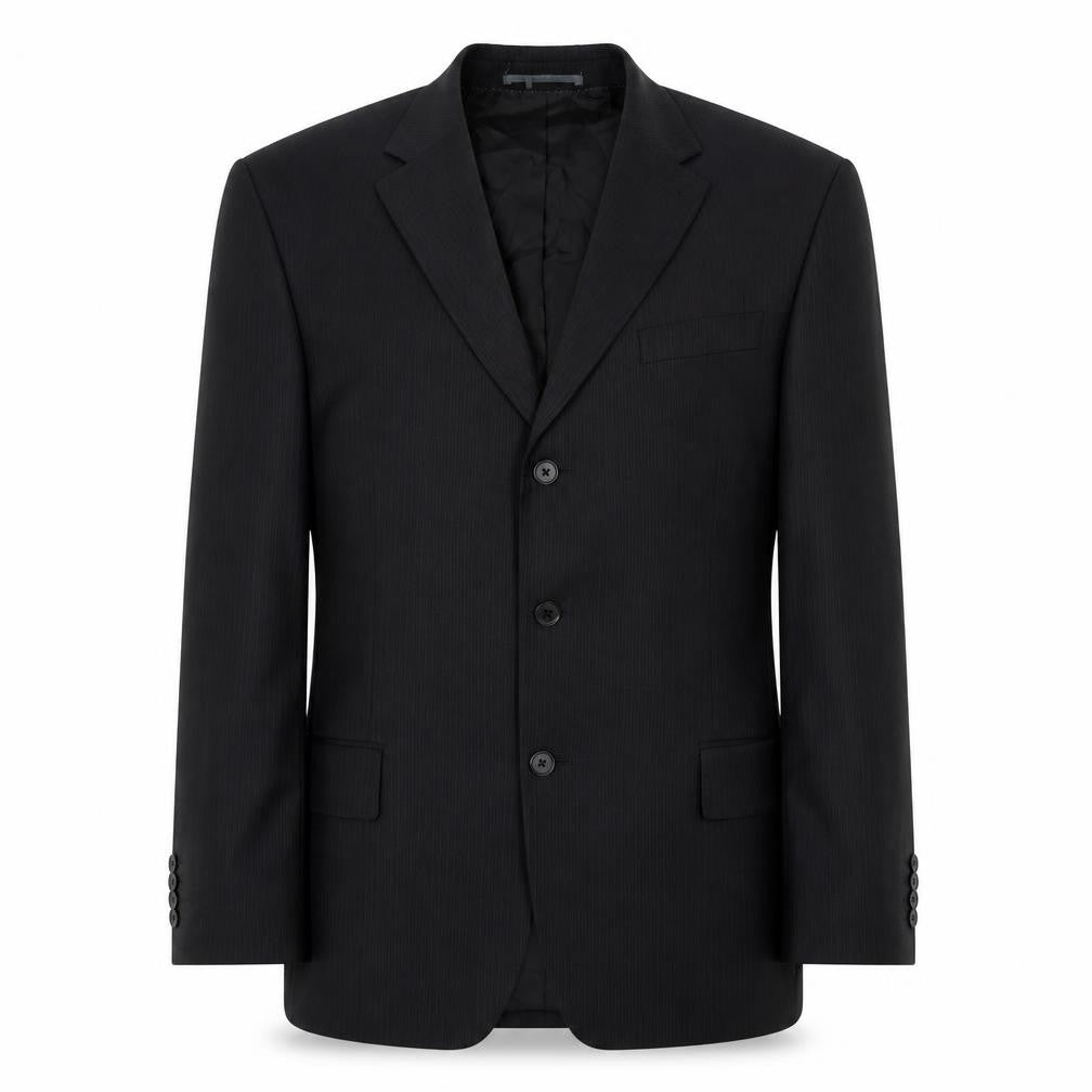 Next Men's Black Striped Wool Blazer 40R