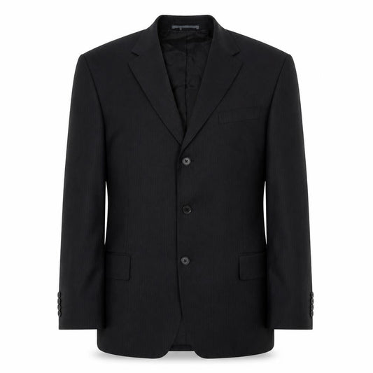 Next Men's Black Striped Wool Blazer 40R