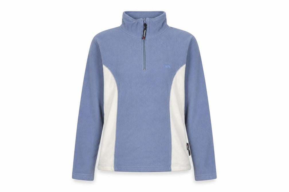 Trespass Women's Blue Small 1/2 Zip Fleece Pullover