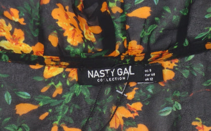 Nasty Gal Women's Multicoloured Floral Blouse Size 12