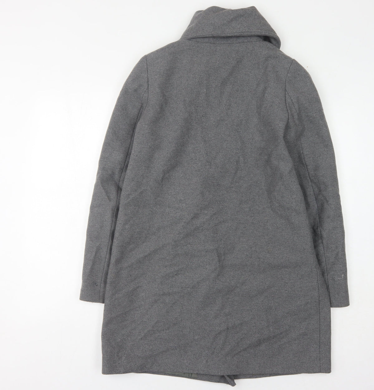Stile Benetton Women's Grey Wool Blend Overcoat Size 14