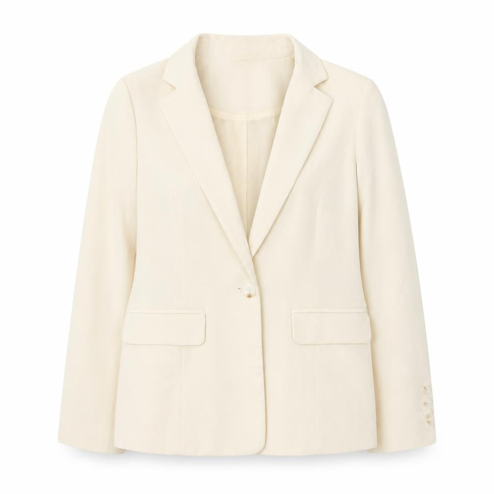 Miss Selfridge Women's Ivory Blazer, Size 10, Lined Slim Fit