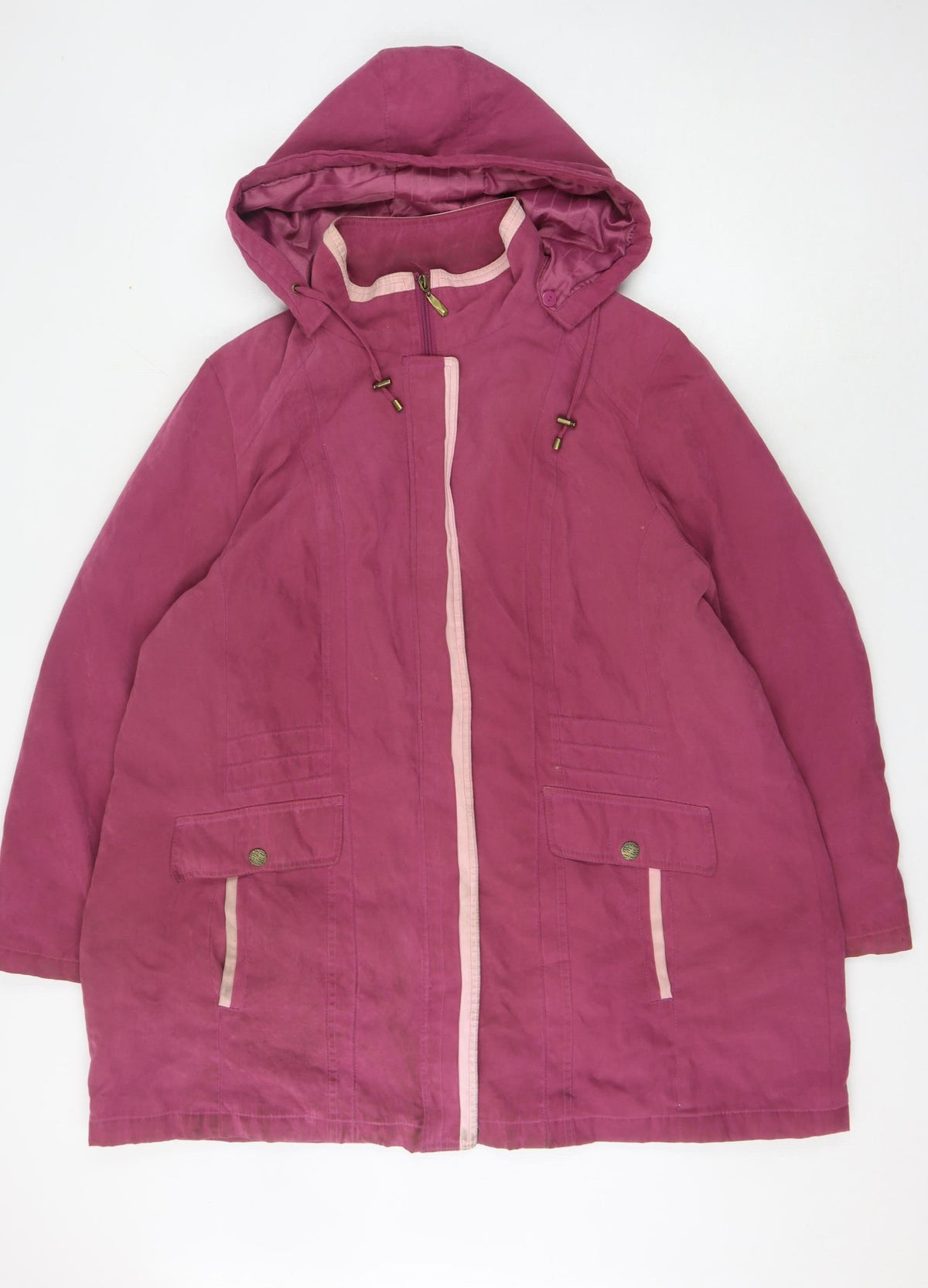 Bonmarché Women's Pink XL Parka Jacket Hoodie