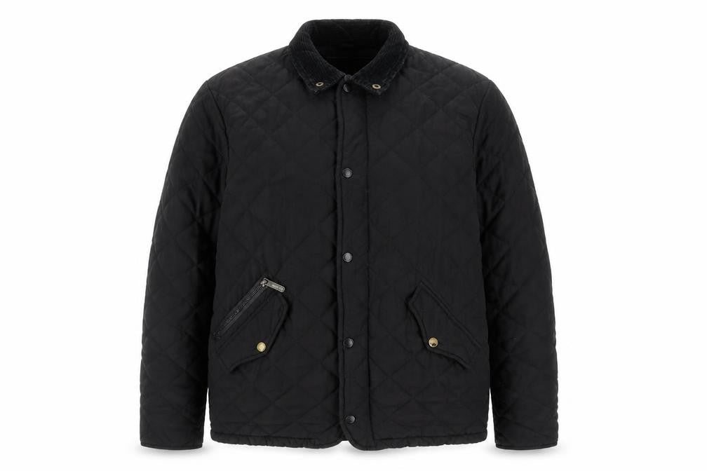 Feraud Men's Black Quilted Jacket M Casual
