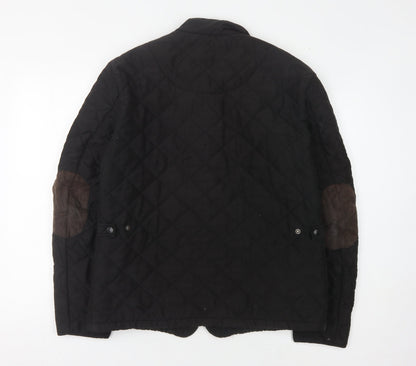 Feraud Men's Black Quilted Jacket M Casual