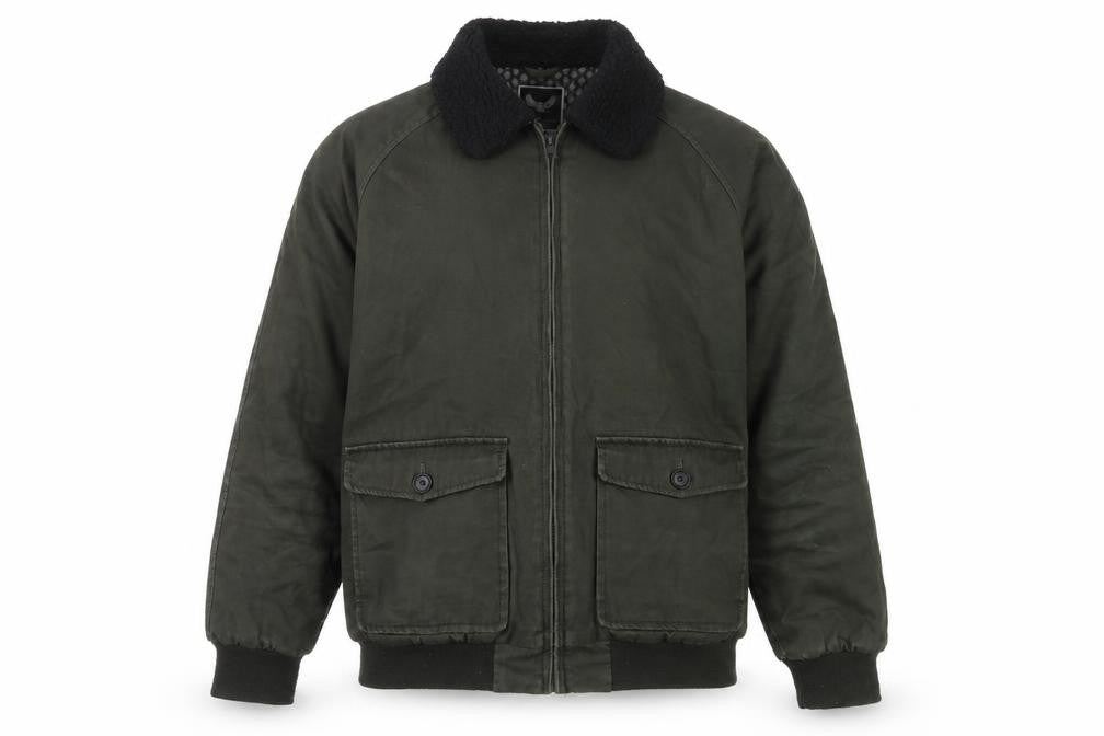 Brave Soul Men's Green Bomber Jacket Size M