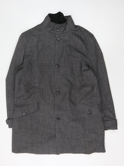 RJR.John Rocha Men's Grey Coat L Stand-Up Collar