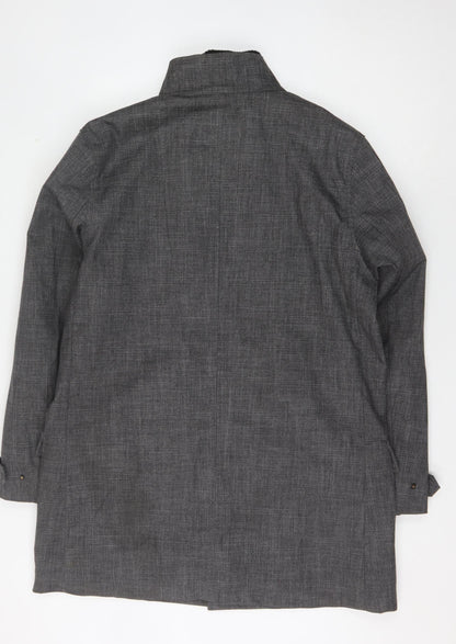 RJR.John Rocha Men's Grey Coat L Stand-Up Collar