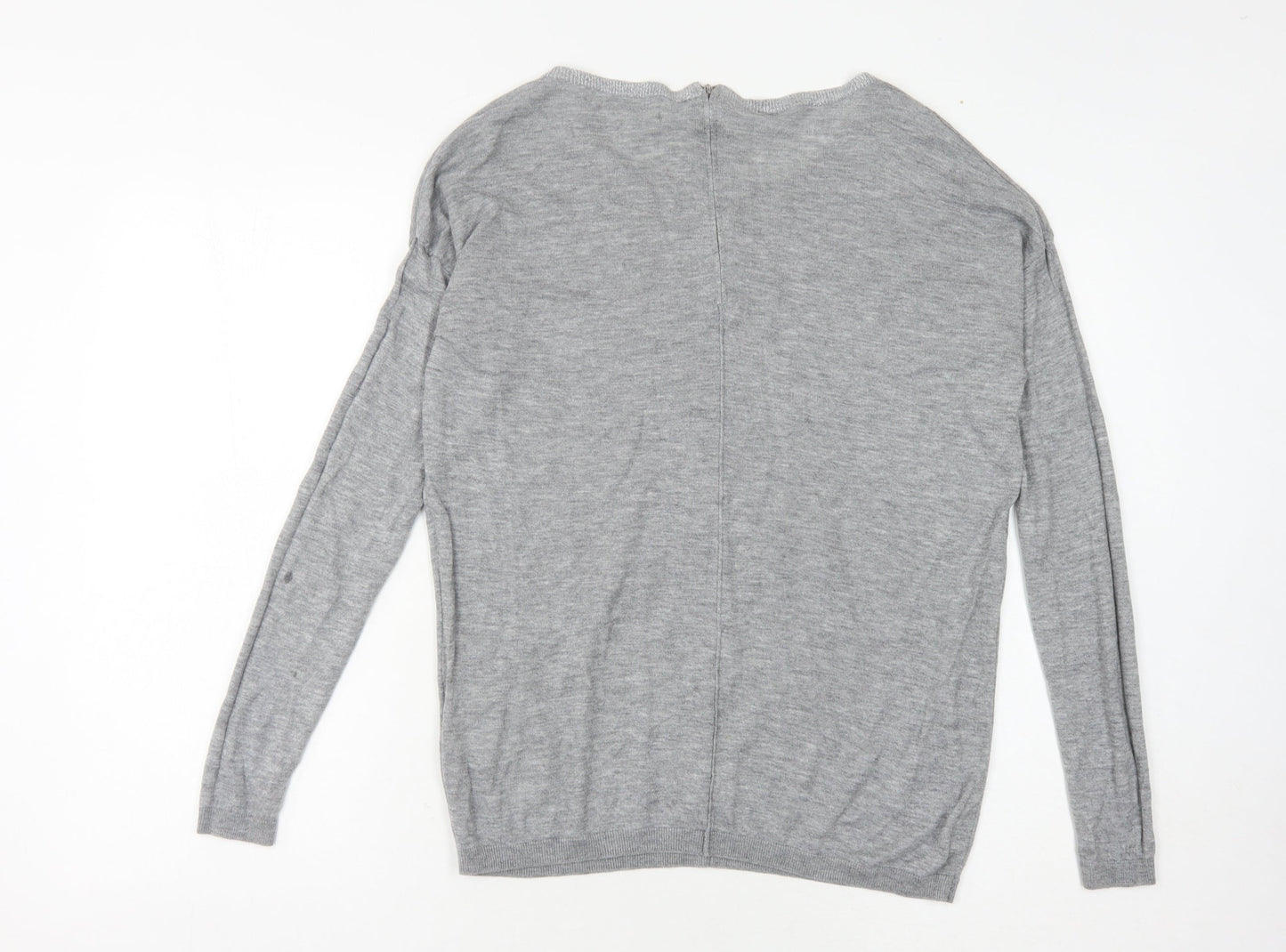 Next Women's Grey Merino Wool Crew Neck Jumper