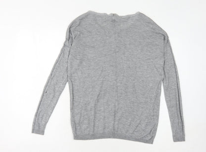 Next Women's Grey Merino Wool Crew Neck Jumper