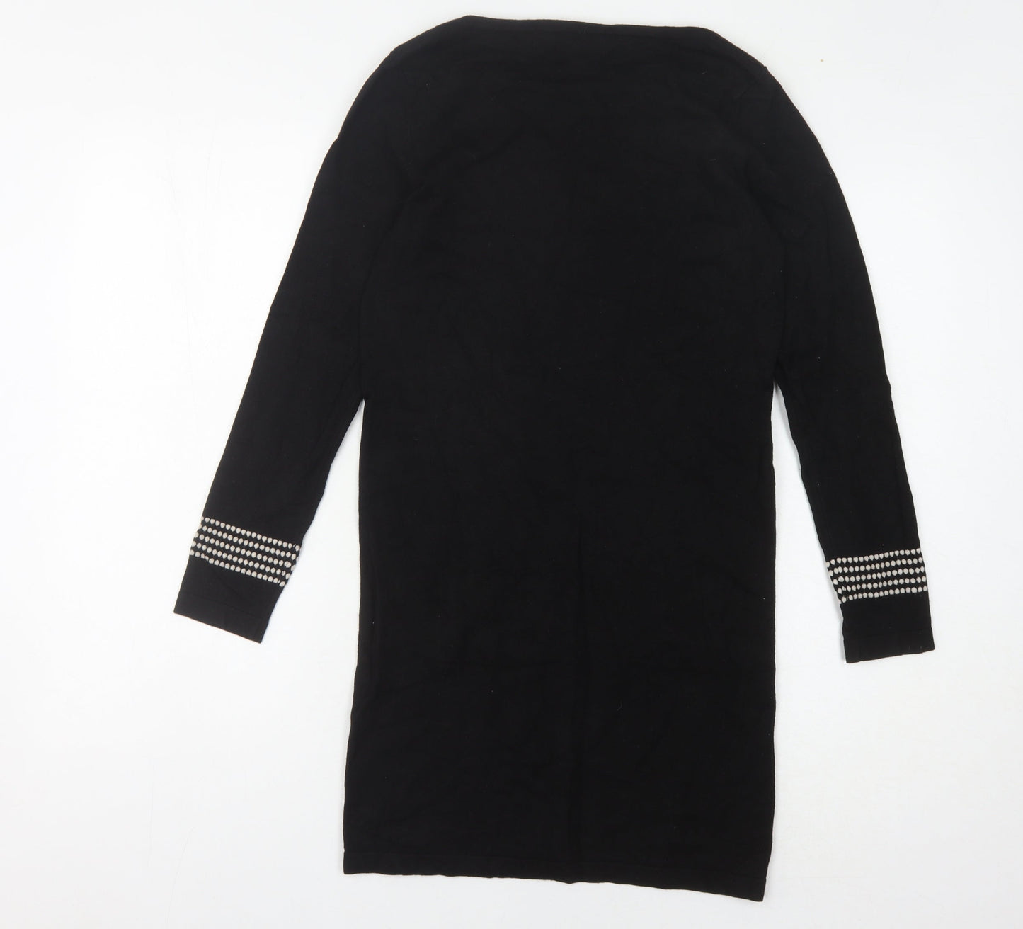 Principles Black Sheath Dress, UK 10, Studded Accents, Casual