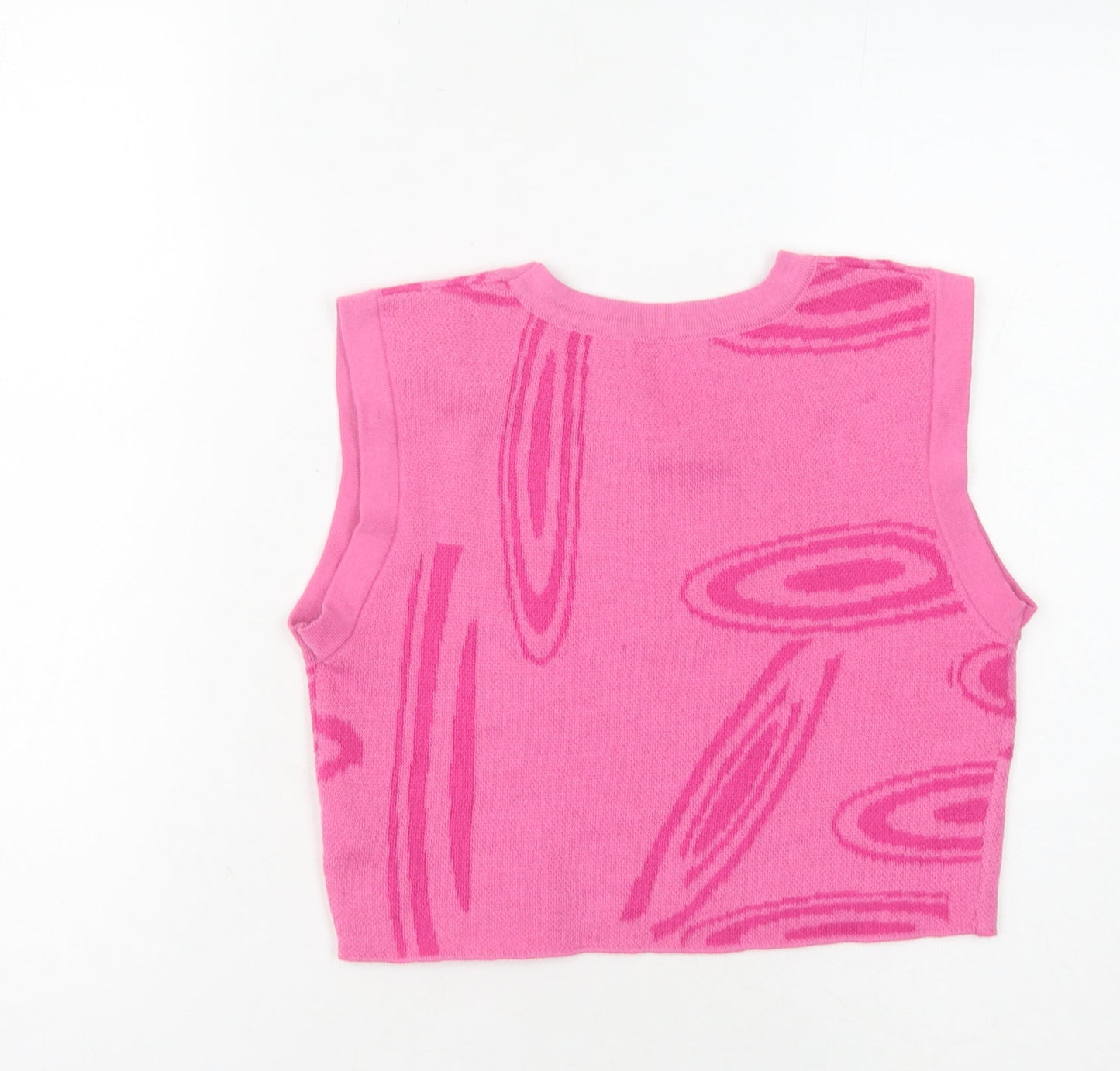 PrettyLittleThing Women’s Pink Cropped Vest Size 10