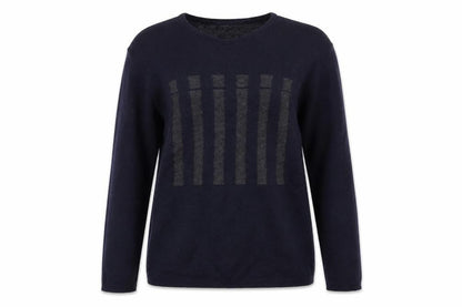 Nigel Womens Hall Blue V-Neck Wool Pullover Jumper M
