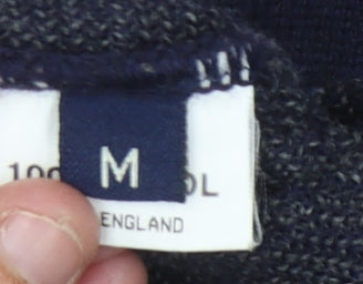 Nigel Womens Hall Blue V-Neck Wool Pullover Jumper M