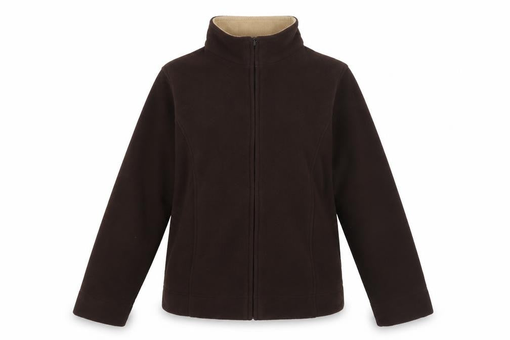EWM Women’s Brown Fleece Jacket M Winter Zip