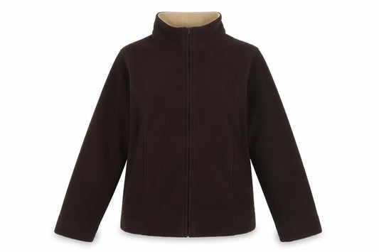 EWM Women’s Brown Fleece Jacket M Winter Zip
