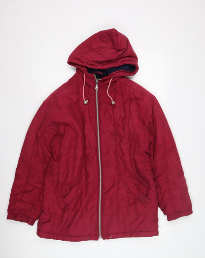 Hawkshead Women's Red Hooded Puffer Jacket Size S