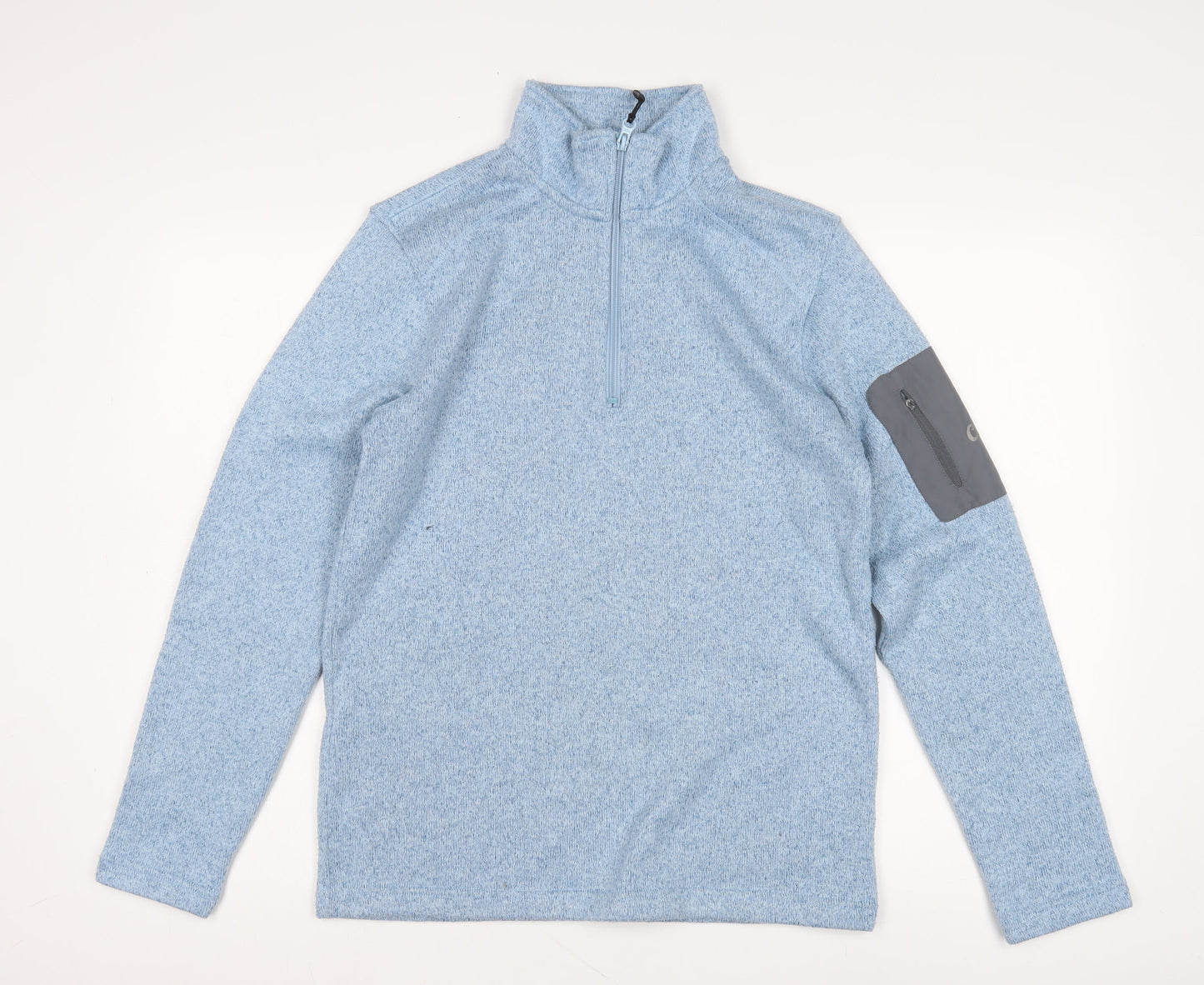 Cotton Traders Blue 1/4 Zip Sweatshirt S
