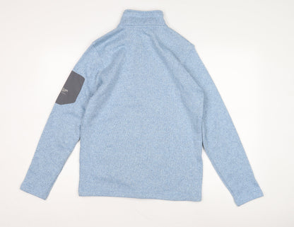 Cotton Mens Traders Blue 1/4 Zip Sweatshirt S