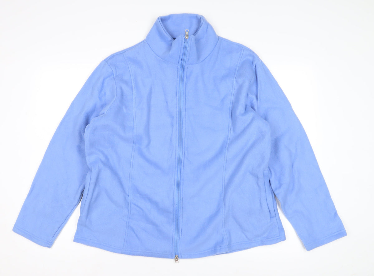 Anne de Lancay Women's Blue Fleece Jacket L Casual