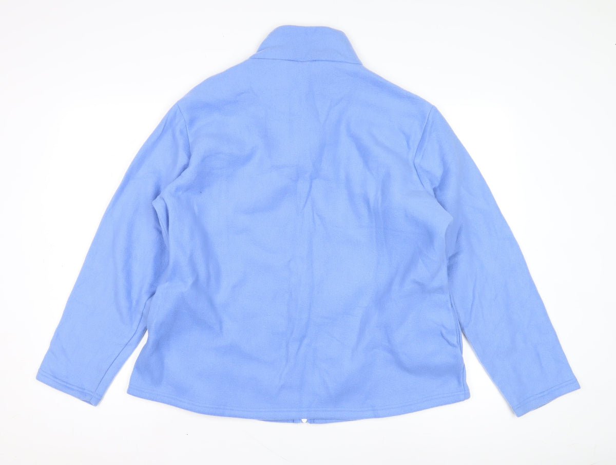 Anne de Lancay Women's Blue Fleece Jacket L Casual
