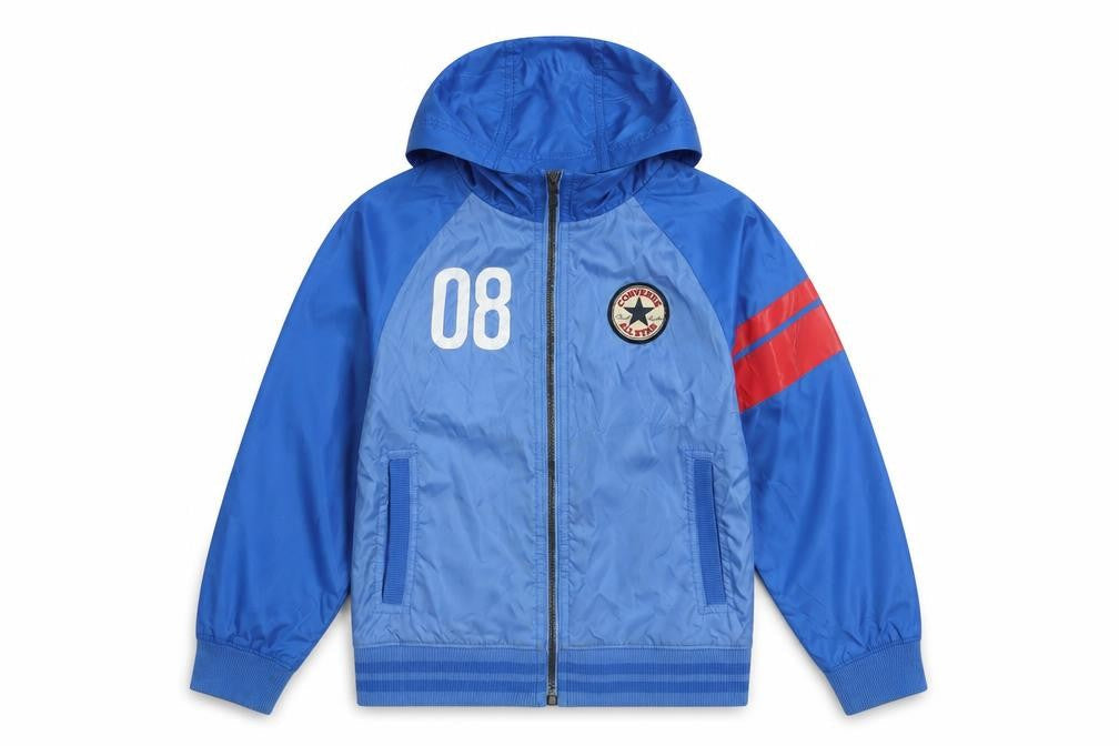 Converse Boys Blue Windbreaker Jacket 6-7 Years - Hooded, Logo