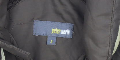 Close-up detail of Peter Werth Men's Green Windbreaker Jacket M