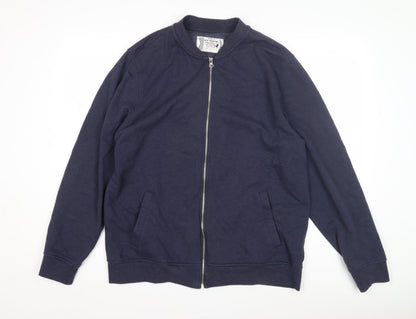 Additional front view of Red Herring Men's Blue Cotton Basic Jacket, Large