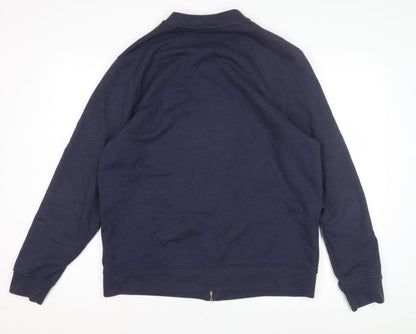 Back view of Red Herring Men's Blue Cotton Basic Jacket, Large