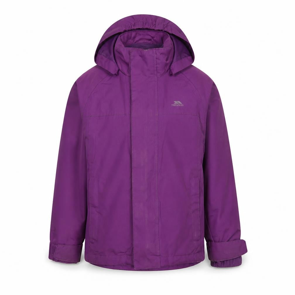 Trespass Girls Purple Rain Coat Jacket Size 5-6 Years