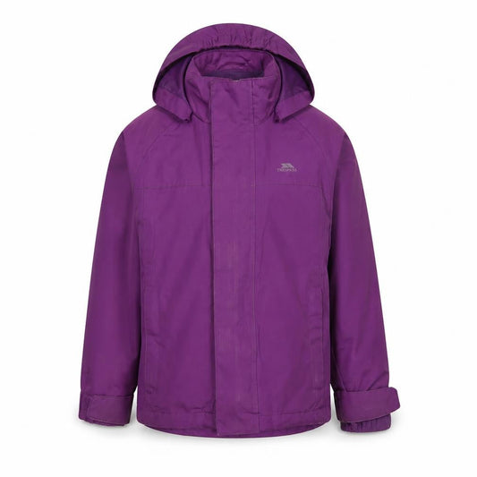 Trespass Girls Purple Rain Coat Jacket Size 5-6 Years