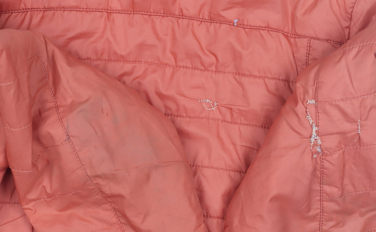 Decathlon Girls Orange Puffer Jacket - 14 Years, Hooded, Mid-Length