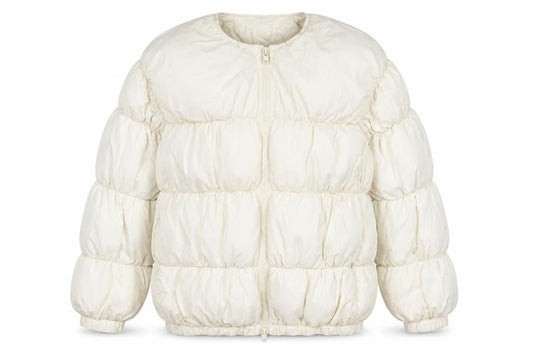 PRETTYLITTLETHING Women's Ivory Puffer Jacket Size S