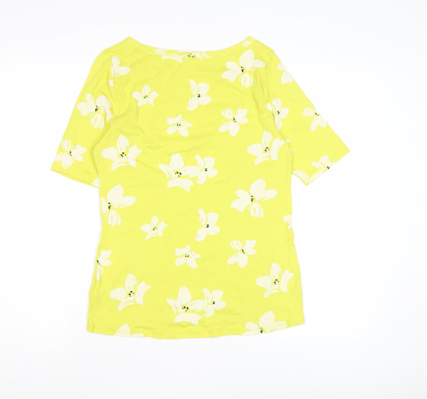 Marks and Spencer Women's Yellow Floral Top Size 14
