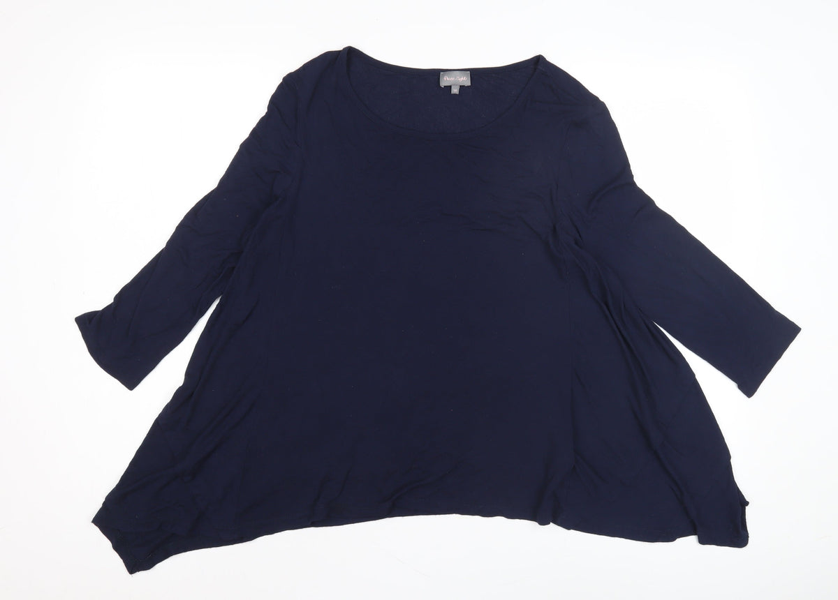 Phase Eight Women’s Blue Tunic Size 14 Round Neck
