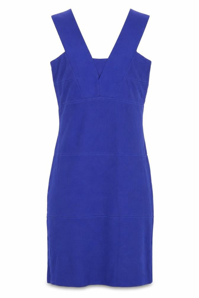 Oasis Women's Blue V-Neck Dress, Size 8