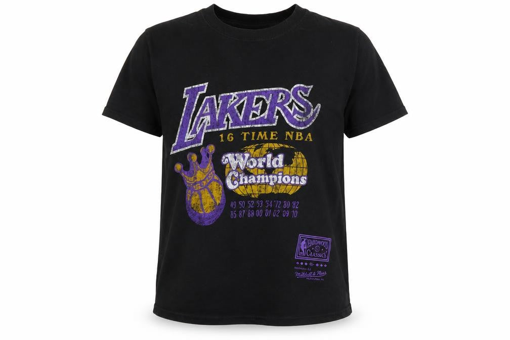 Mitchell & Ness Boys Black XS Graphic NBA T-Shirt