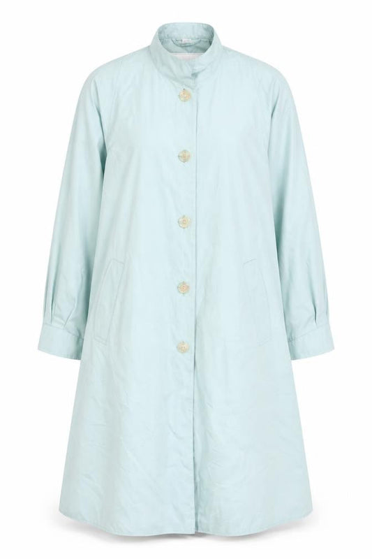 Four Seasons Women's Blue Trench Coat, Size 12
