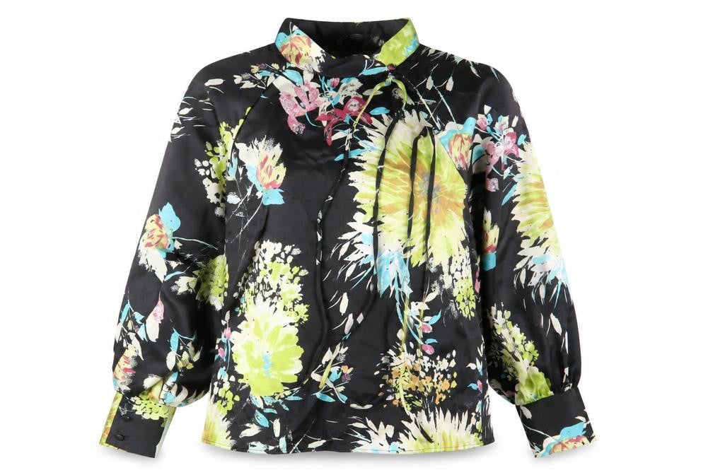 Zara Women's Floral Blouse Multicoloured Size 8