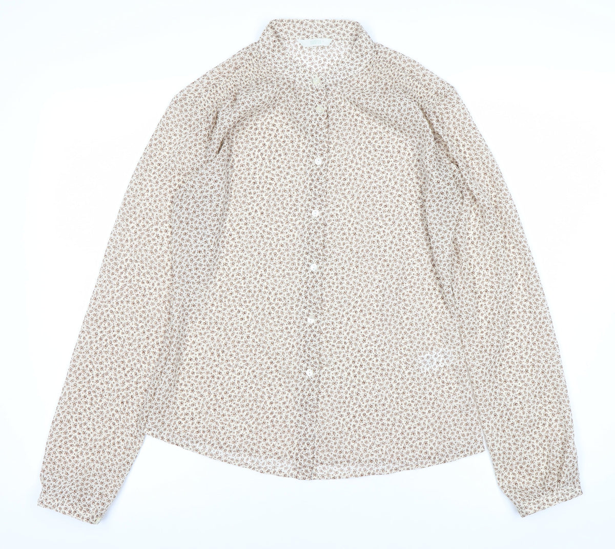 Marks & Spencer Women's Brown Button-Up Shirt UK 10