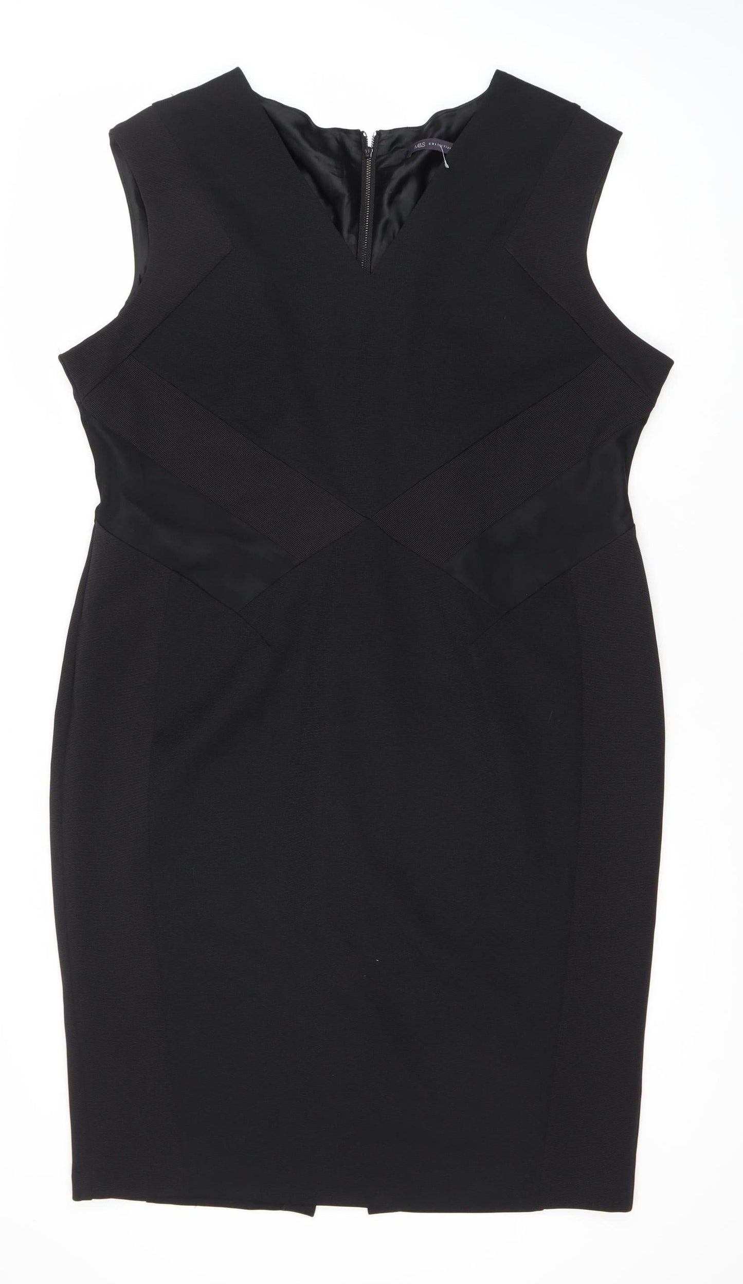 Marks & Spencer Women's Black Sleeveless Short Dress