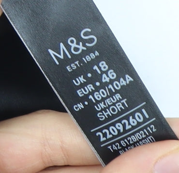 Marks & Spencer Women's Black Sleeveless Short Dress