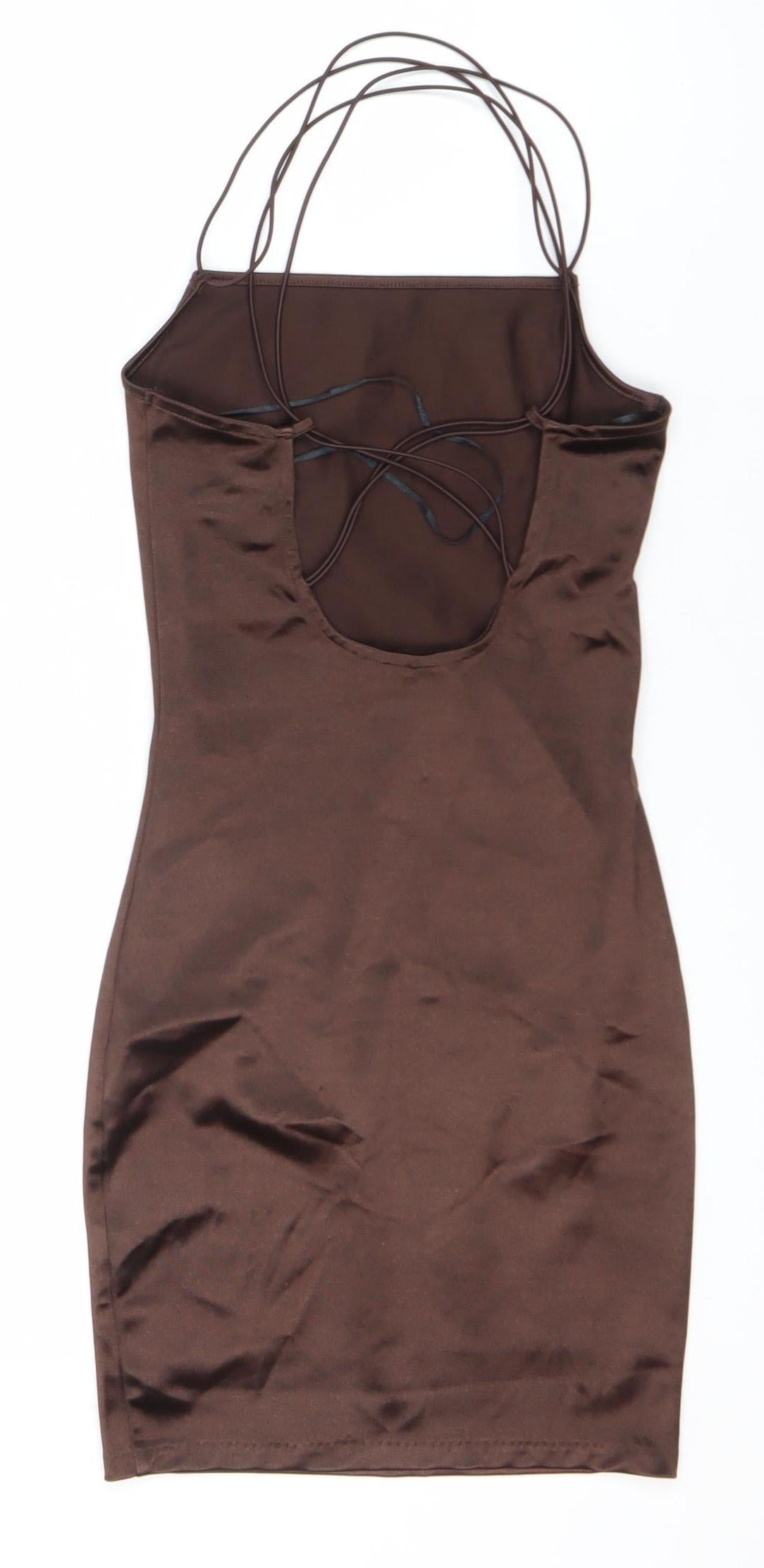 DIVIDED Brown Sleeveless Women’s Dress XS