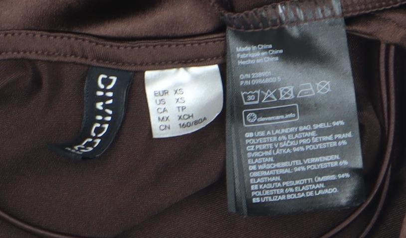 DIVIDED Brown Sleeveless Women’s Dress XS