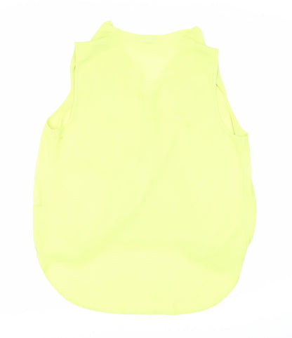 Back view of Red Herring Women's Yellow Wrap Blouse, size 14