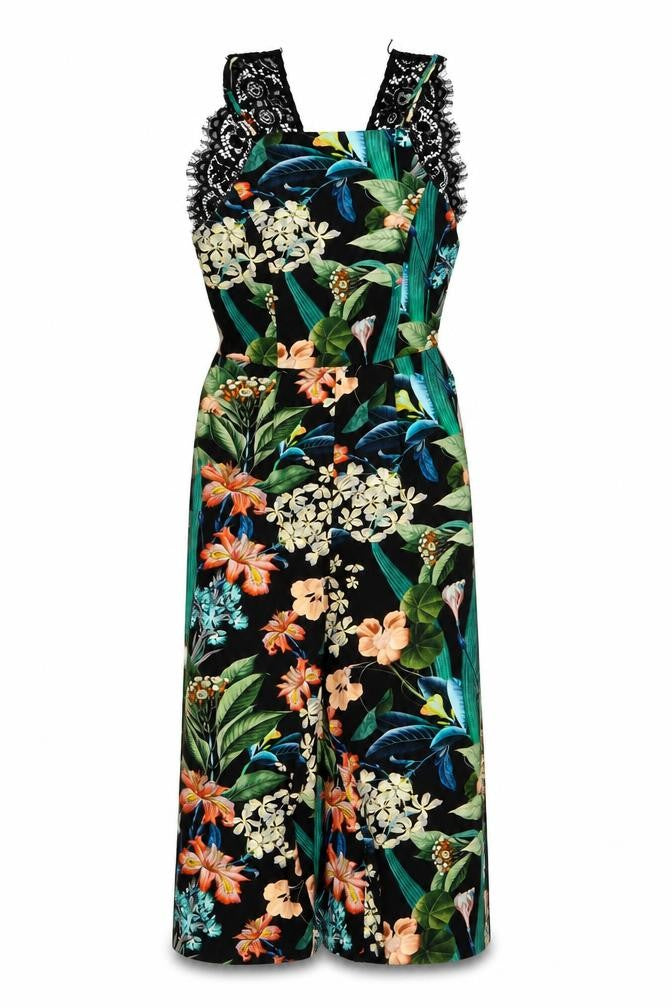 Oasis Women's Multicoloured Floral Jumpsuit UK 8