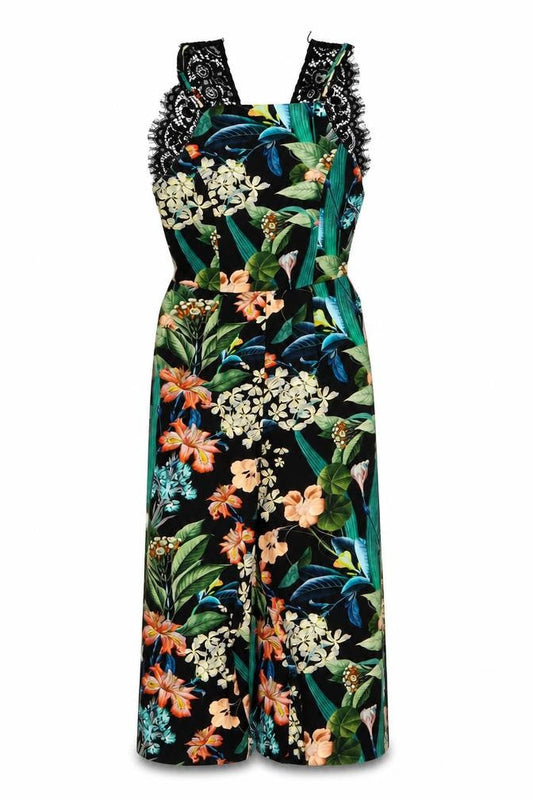 Oasis Women's Multicoloured Floral Jumpsuit UK 8