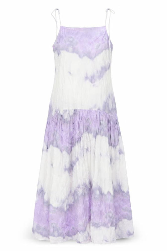 Warehouse Women's Purple Tie Dye Strappy Dress